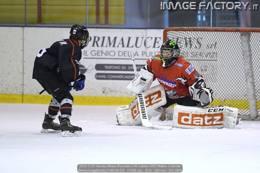 2016-11-01 Hockey Milano Rossoblu U16-Caldaro 0853 Matteo Colombo